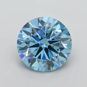 3.28 Carat Round Fancy Vivid Blue VVS2 Lab Diamond