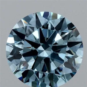 3.74 Carat Round Fancy Vivid Blue SI1 Lab Diamond