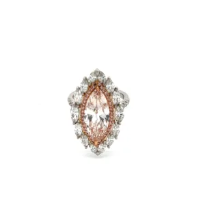 3.81 Carat Marquise Fancy Light Pink Brown VVS2 Natural Diamond