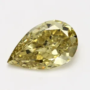 4 Carat Pear Fancy Deep Yellow SI1 Natural Diamond
