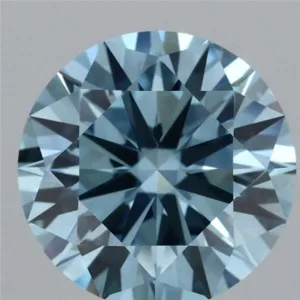 4.21 Carat Round Fancy Vivid Blue VVS2 Lab Diamond