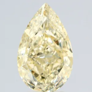 5.01 Carat Pear Fancy Light Yellow VS2 Natural Diamond