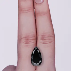 6.04 Carat Pear Black Natural Diamond