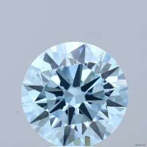 8.65 Carat Round Fancy Vivid Blue VVS2 Lab Diamond