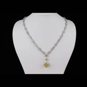 9.06 Carat Cushion Brilliant Fancy Light Yellow SI2 Natural Diamond