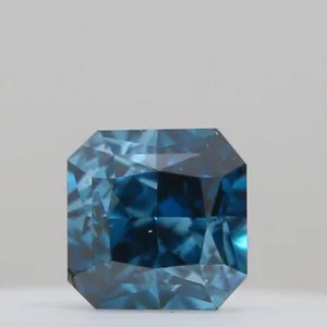 0.04 Carat Radiant Fancy Deep Green Blue Natural Diamond