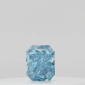 0.04 Carat Radiant Fancy Vivid Green Blue Natural Diamond