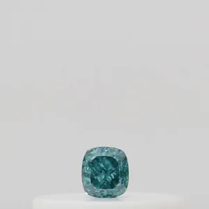 0.05 Carat Cushion Brilliant Fancy Vivid Blue Green Natural Diamond
