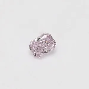 0.1 Carat Radiant Fancy Light Pink Natural Diamond