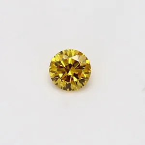 0.13 Carat Round Yellow Natural Diamond