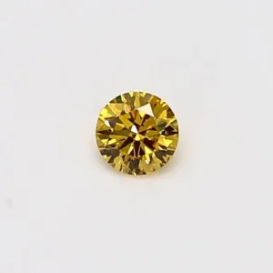 0.14 Carat Round Yellow Natural Diamond