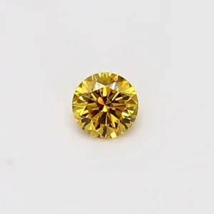 0.15 Carat Round Yellow VVS1 Natural Diamond
