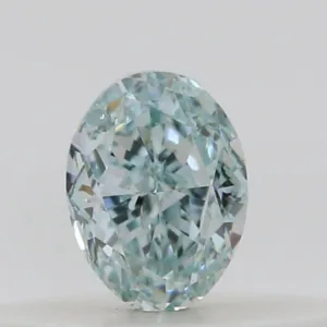 0.18 Carat Oval Fancy Blue Green SI2 Natural Diamond