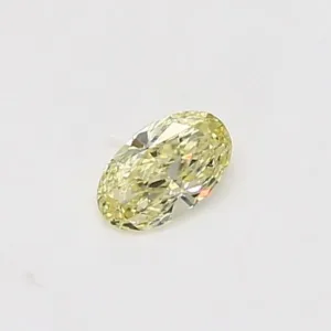 0.19 Carat Oval Fancy Light Yellow VVS2 Natural Diamond