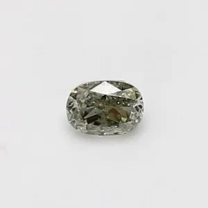 0.24 Carat Cushion Brilliant Fancy Green I1 Natural Diamond