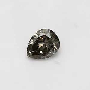 0.24 Carat Pear Fancy Dark Gray Natural Diamond
