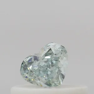 0.25 Carat Heart Fancy Blue Green SI2 Natural Diamond