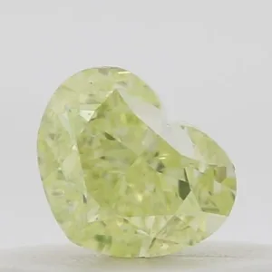 0.25 Carat Heart Fancy Green Yellow VS2 Natural Diamond