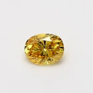 0.3 Carat Oval Fancy Vivid Yellow VVS2 Natural Diamond