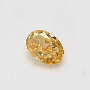 0.35 Carat Oval Fancy Intense Orange Natural Diamond