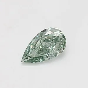 0.35 Carat Pear Fancy Intense Green VS2 Natural Diamond