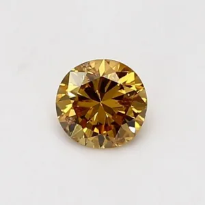 0.45 Carat Round Fancy Deep Orange Natural Diamond