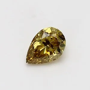 0.46 Carat Pear Fancy Deep Yellow VS2 Natural Diamond