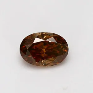 0.5 Carat Oval Fancy Deep Brown Natural Diamond