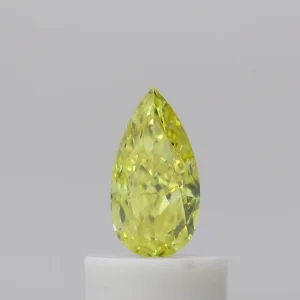 0.5 Carat Pear Fancy Vivid Yellow SI1 Natural Diamond