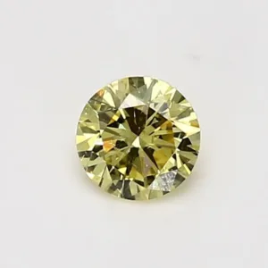 0.5 Carat Round Fancy Intense Yellow SI2 Natural Diamond