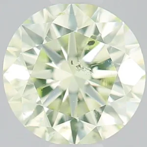 0.5 Carat Round Fancy Light Yellow Green SI2 Natural Diamond