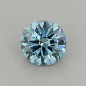 0.5 Carat Round Fancy Vivid Blue VS2 Lab Diamond