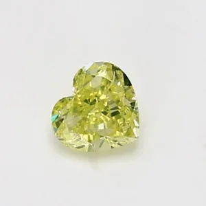 0.51 Carat Heart Fancy Intense Green Yellow VS1 Natural Diamond