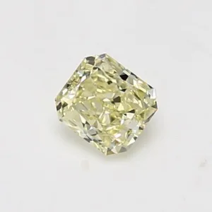0.51 Carat Radiant Fancy Light Yellow VVS2 Natural Diamond
