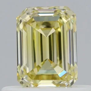 0.52 Carat Emerald Fancy Yellow VVS1 Natural Diamond