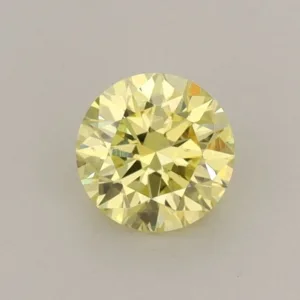 0.52 Carat Round Fancy Intense Yellow VS2 Lab Diamond