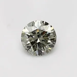 0.53 Carat Round Fancy Green I1 Natural Diamond