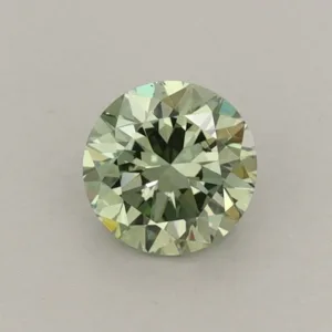 0.54 Carat Round Fancy Vivid Green VS2 Lab Diamond