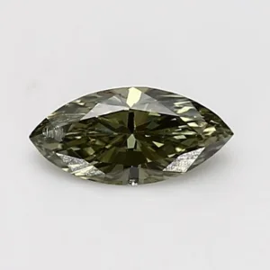 0.56 Carat Marquise Fancy Deep Green I1 Natural Diamond