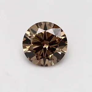 0.56 Carat Round Fancy Dark Brown VS2 Natural Diamond