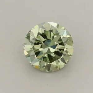 0.56 Carat Round Fancy Vivid Green VS1 Lab Diamond