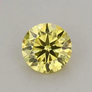 0.56 Carat Round Fancy Vivid Yellow VS1 Lab Diamond