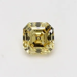 0.58 Carat Asscher Yellow I1 Natural Diamond