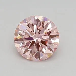0.61 Carat Round Fancy Vivid Pink VVS2 Lab Diamond