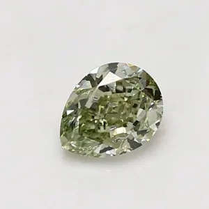 0.65 Carat Pear Fancy Green SI2 Natural Diamond