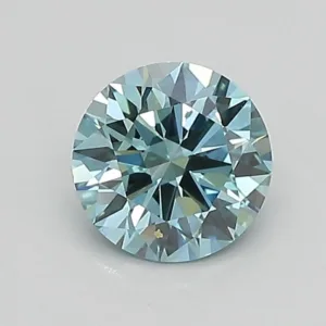 0.67 Carat Round Fancy Vivid Green VVS2 Lab Diamond