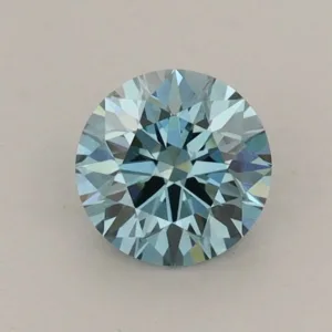 0.73 Carat Round Fancy Vivid Blue VS1 Lab Diamond