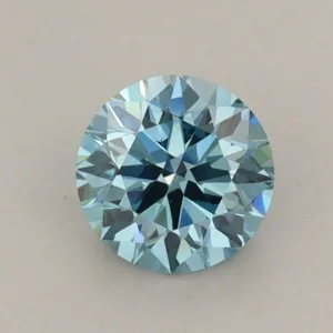 0.74 Carat Round Fancy Vivid Blue VS1 Lab Diamond