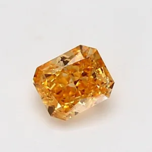 0.75 Carat Radiant Fancy Vivid Orange Natural Diamond