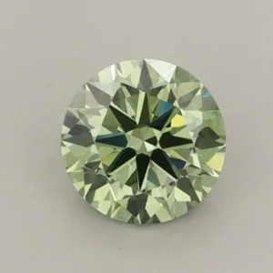 0.76 Carat Round Fancy Vivid Green VVS2 Lab Diamond